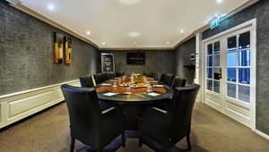 Boardroom with meeting package 